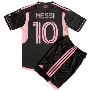 Inter Miami Lionel Messi #10 Gostujuci Dres za Dječji 2023-24 Kratak Rukavima (+ kratke hlače)